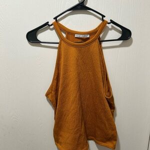 Women's Mustard Halter Top